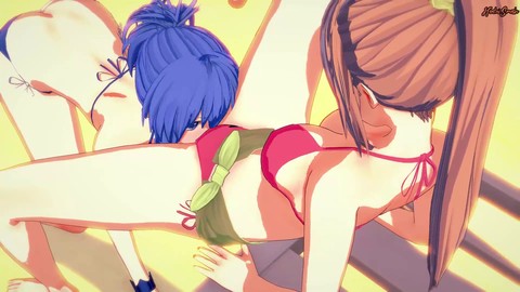 Kampfer anime, anime lesbien, bikini anime