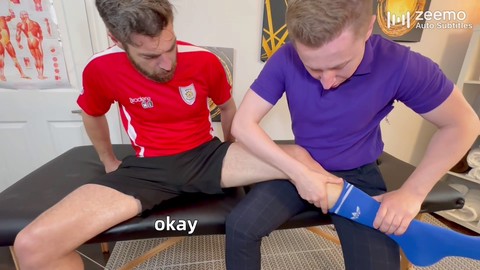 Soccer player gets a steamy massage and ends up getting drilled by his masseur