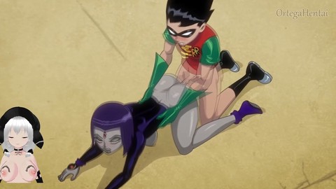 Raven se disfraza y se divierte con Robin mientras el bruto está fuera