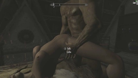 Diversión salvaje en Skyrim con Lydia en una aventura de dibujos animados
