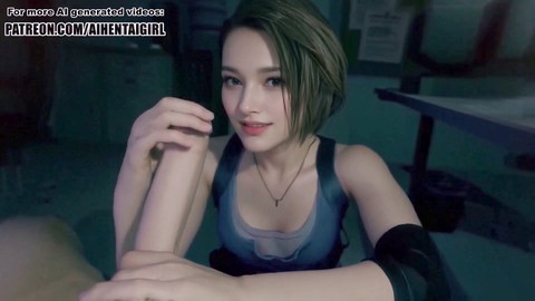 Jill Valentine di Resident Evil regala una stimolante sega nel porno manga 3D non censurato