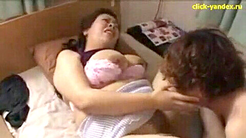 Japanese big breast mom, japanese mom milk, japanese mom bed