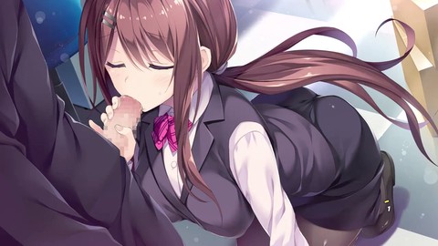 Una ragazza anime formosa si scatena con una masturbazione e un rilascio interno.