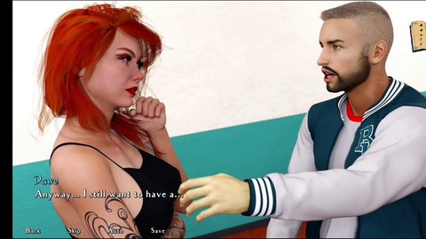 Juego "Being A Dik" - Ruta Chick 43: Rubias tetonas y delgadas se involucran en caliente sexo hentai y ecchi sin censura