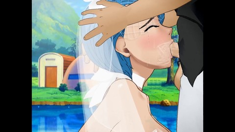Bulma gets a filthy facefuck in her wedding sundress