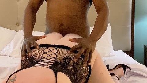 His load fills my wet pussy - chubby milf takes on big black cock