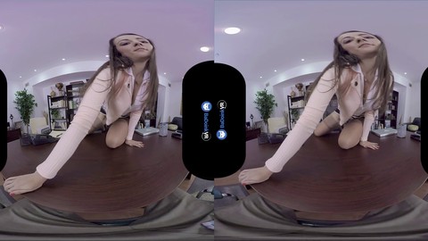 Porno panorámico doble, castaña vr, porno panorámico